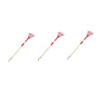 HEMOTON 3 Pièces Râteau De Poignée en Bois Amovible Enfants Râteaux pour Les Feuilles Enfant en Bas Âge Râteau à Feuilles De Jardin Pelouse Pliable Clairière Portable Jouer Rouge Le Fer