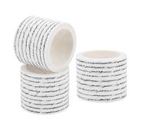 HEMOTON 3 Pièces Ruban Washi Gothique Vintage Blanc pour Scrapbooking et Journaling, Papier Adhésif Solide Designs Uniques pour Fournitures de Loisirs Créatifs