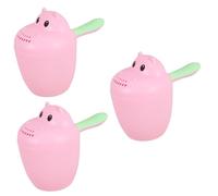 HEMOTON 3 Pièces Tasse De Shampoing Pour Shampoing Pour Croûtes De Lait Pour Shampoing Rinceur Salle De Bain Rinceur D'eau De Bain Rince- Pour Rose Pp