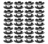 HEMOTON 30 Pièces Écrou Étoile de Direction de Vélo 28,6mm pour Tube | Acier et Plastique, Réduit le Bruit Anormal, Améliore la Rigidité, Noir, pour Offroad et Climbing