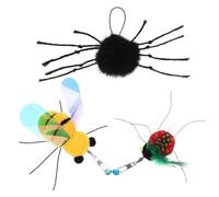 HEMOTON 3pcs Cat Interactif Bague De Remplacement Toys Teser Recharge Pack Soft Plux Insect Bee Chaton Toy Cat Pouilles De Chat pour Chats Intérieurs