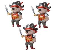 HEMOTON 3pièces Ballons Pirates Décoratifs Aluminium Capitaine Pirate pour Fête Anniversaire sur Thème