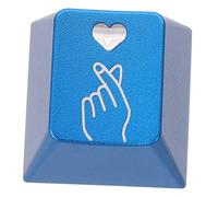 HEMOTON 3pièces Clé Aluminium Anodisé Forme De Cœur pour Clavier Mécanique Décoration Personnalisée pour Joueurs Compatible avec Divers Claviers Mécaniques