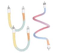 HEMOTON 3pièces Perchoir Corde pour Perruche Station Debout pour Cage Corde à Grimper pour Oiseaux Lot de Perchoirs Flexibles et Sûrs
