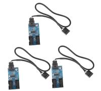 HEMOTON 3pièces USB Pin Motherboard Extension Splitter Cable Adaptateur Hub USB Interne avec Câble De Raccordement Pratique Et Facile à Installer pour Pc Et Ordinateur Portable