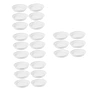 HEMOTON 4 Ensembles Plateau De Bassin en Plastique Plant des Soucoupes en Pot Bac À Plantes Bonsaï Pots pour Les Plantes Mis en Pot Argile Suinter Soucoupe À Fleurs PP Blanche 6 Pièces * 4