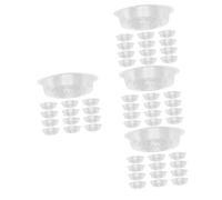 HEMOTON 4 Ensembles Soucoupes Transparentes pour Pots De Fleurs Lot de Plateaux De Drainage pour Intérieur Et Extérieur pour Prévenir Fuites Eau Et Protéger Surfaces 30 Pièces * 4