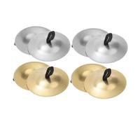 HEMOTON 4 paires Cymbales à Doigts Mini Laiton Lot pour Danse Du Ventre Instrument de Percussion Manuel Compact et Durable Adapté Aux et Adultes pour Fêtes et Performances
