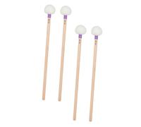 HEMOTON 4 pièces Baguettes de Tambour Professionnelles avec Manche Bois Maillets à Tête Feutre pour et Prise Confortable Accessoires Multifonctionnels pour Percussion