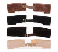 HEMOTON 4 Pièces Bandeau en Velours T pour Postiche, Réglable 16,5 à 19 | Fixation sans Colle, Couture Précise et Maille Ventilée, pour Lace Closure Wigs, Usage Salon et Occasions