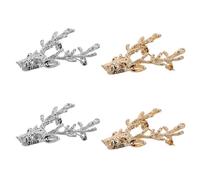 HEMOTON 4 Pièces Broche en Alliage Éléphant Légère et Décorative pour Femmes, Épingle de Col Élégante Or ou Argenté, pour Fêtes et Mariages
