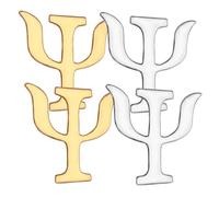 HEMOTON 4 pièces Broches Alliage Vintage Psychologie Épingles Décoratives Élégantes pour Femmes Accessoires Corsage pour Vêtements Or et Argent