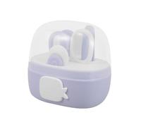 HEMOTON 4 Pièces ciseaux à ongles bébé nourrisson trousse kit d'ongles pour bébé tondeuse lime à ongles pour bébé scrubber coupe-ongles pour enfants lime à ongles bébé Plastique Sky-blue
