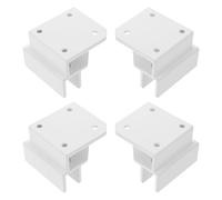 HEMOTON 4 Pièces Connecteur D'angle en Alliage D'aluminium Blanc, Clip de Fixation Repositionnable et Résistant la Corrosion pour Jardinières et Aquariums en Verre, pour Jardinage à