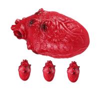 HEMOTON 4 Pièces Décoration Halloween Réaliste Cœur Sanglant Simulé Ornement Corps Humain pour Fête Zombie Ambiance Hantée Intérieure Extérieure