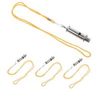 HEMOTON 4 pièces Lot de Sifflets de Sport Professionnels Métal Portable Haute Fréquence pour Football Rugby Arbitrage et Entraînement Plein Air