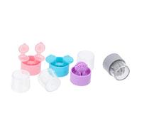 HEMOTON 4 Pièces Nettoyant pour Lentilles de Contact Boîte de Nettoyage Créative Étui de Nettoyage Manuel pour Lentilles Lot Couleur