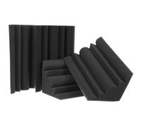 HEMOTON 4 Pièces Panneaux Acoustiques Muraux en Mousse Noire Bruit et Acoustique, Adaptés aux Portes et Plafonds de Home Cinéma et Espaces de Vie