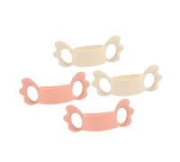 HEMOTON 4 Pièces poignée de bouteille antidérapant Poignée pour bébé Poignées de bouteille pour bébé Poignée ergonomique pince à biberon poignées de préhension de biberon Gel de silice
