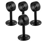 HEMOTON 4 Pièces Support de Tringle pour Penderie Inoxydable Support Mural et Plafond Robuste pour Armoire Siège de Barre de Vêtements Multifonctionnel pour Rangement Ordonné