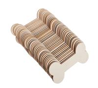 HEMOTON 40 Pièces Découpes en Bois Forme Os de Chien pour Bricolage Créatif, Bords Lisses Faciles à Peindre, pour Décoration DIY Automne et Thanksgiving