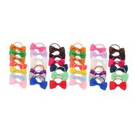 HEMOTON 40 Pièces Noeuds Colorés avec Élastiques pour Oreilles Bows Confortables pour Yorkshire Caniche et Maltese pour Toilettage et