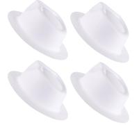 HEMOTON 4pcs Chapeaux en Papier Blanc pour Bricolage, Faciles à Peindre, Accessoires Créatifs pour Graffiti, pour Fête Dansante et Activités DIY