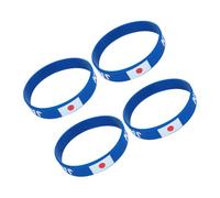 HEMOTON 4pièces Lot De Bracelets Silicone Avec Pour Sport Football Événements Caoutchouc