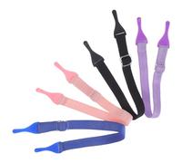 HEMOTON 4pièces Set De Cordons Lunettes Ajustables Et Élastiques Anti-perte Pour Garçon Fille Sangles Colorées Bleu Noir Rose Durables Et Résistantes