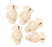 HEMOTON 5 Pièces Accessoires de Ours articulé en Velours perlé Peluche Jouets farci Plush Plush projets d'artisanat pour Ours décoratif de vêtements Coton