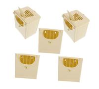 HEMOTON 5 Pièces Boîte de Nidification pour Oiseaux Lot de Nichoirs Stables et Durables pour Perroquets et Calopsittes Maison de pour et Maternage Jardin