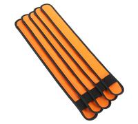 HEMOTON 5 Pièces Brassard lumineux bande lumineuse bandes brassards de course à pied lumière bracelets à claque à créatifs bracelets de claque menés par forme physique tissu Orange