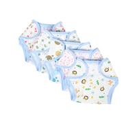 HEMOTON 5 pièces Couches Réutilisables pour Poupées Coton Motifs Animaux pour Jouer Aux Parents et Développer Les Compétences des Garçon Fille