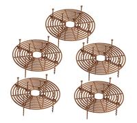 HEMOTON 5 Pièces Couvre Pots de Fleurs Protection pour Plantes Empêche de Creuser Couvercle Découpable pour Pots Intérieurs et Extérieurs pour et Petite