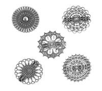 HEMOTON 5 pièces Épingle Col Écharpe Vintage Clips Cardigan Rétro pour Femme Broche pour Tenir Châle et Pull Place Accessoire Mode Polyvalent