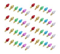 HEMOTON 50 Pièces Breloques Décoratives de Noël en Plastique pour Bijoux | Suspensions Légères Boucle Supérieure, Compatibles Crochets, pour Couronnes, Guirlandes, Portes, Bricolage Couleur Aléatoire