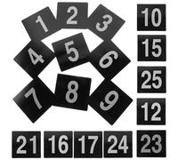 HEMOTON 50 Pièces Cartes de Placement de Table en Pvc Noir Numéros Recto-verso 1-50 pour Bars et Restaurants, Design Élégant et Moderne, Améliore L'efficacité du Service