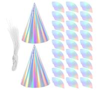 HEMOTON 50 Pièces Chapeaux de Fête de Cône Fête Halloween Papier 16,5 CM | Léger et Jetable, pour Garçon et Filles, Usage Simple, Événements Scolaires et Carnaval, Lot Décoratif