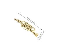 HEMOTON 50 Pièces Miniature Instruments Ornements Modèles Trompette Saxophone Dorés Décorations Suspendues pour Sapin de Noël Accessoires DIY et Poupées