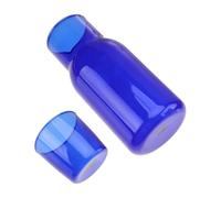 HEMOTON 500 Ml Bleu Clair Ensemble de Verres en Verre Borosilicaté | Verre Transparent Moderne, Bec Verseur Équilibré, Protège Poussière, pour Lait et Thé Froid