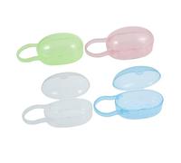 HEMOTON 5pièces Étui à Tétine De Garçon Fille Boîte De Rangement Portable Pour Tétines Protège La Saleté Débris Facile à Nettoyer Transporter