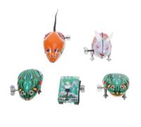 HEMOTON 5pièces Jouets Mécaniques à Remonter Motifs Coq Grenouille Souris Tortue Lapin pour Garçon Fille Âge Préscolaire Jouets Horlogerie De Fête
