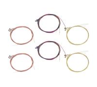 HEMOTON 6 Ensembles Jeu de Cordes Guitare Acoustique Métalliques Colorés Kit Remplacement Stable Folk pour Débutants et Musiciens Installation Rapide et Clair