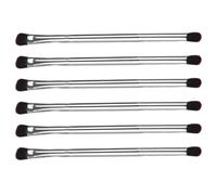 HEMOTON 6 Pièces Double Embout Pinceau Fard à Paupières, Argenté Poils | Double Face, Manche Ergonomique, Fibres Synthétiques, Format Portable, Application Homogène, Peau Sensible