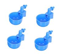 HEMOTON 6 Pièces Fontaine à Eau Automatique Bol mangeoire à Eau pour Poulet Oiseau Tasses à Eau pour Poulets Canard Abreuvoir pour Poulet Abreuvoir volaille en Plastique aviler Bleu