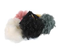 HEMOTON 6 Pièces Loofah Bath Sponge Mesh Puff Set Exfoliating Body Scrubber For Gentle Skin Renewal Soft Foam Generation Comfortable Grip For Shower And Bath Use