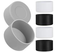 HEMOTON 6 Pièces Manchons Silicone pour Bouteilles Acier Inoxydable Protège-Bouteille Souple et Antidérapant Accessoires pour Gourde à Eau Protection Chocs et Rayures
