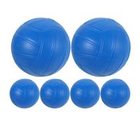 HEMOTON 6 Pièces Mini Ballon de Volley Gonflable Léger en PVC, Bleu pour | Résistant à L’usure, Facile à Transporter, Ne Se Perce Pas Aisément, pour Plage et Piscine