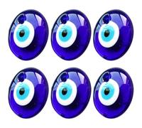 HEMOTON 6 Pièces Pendentif Oeil du Démon Breloques Verre Bleu | Pendentifs pour Creation Bijoux, Charmes pour Bracelets, Léger, DIY Projets, Charm
