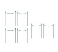 HEMOTON 6 Pièces Support pour Plante Demi-Rond Supports pour Fleurs en Fer Vert pour Plantes et Vignes Plantation Guide Les Tiges Droites Protège du Vent